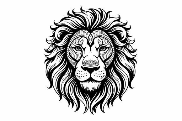 Download Tribal Lion Head SVG Design - Lion head svg Collection