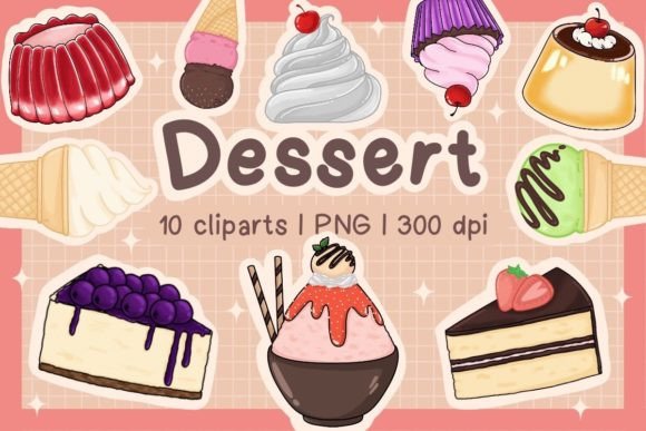 Download Dessert Cliparts &amp; Stickers Collection - Premium Resources