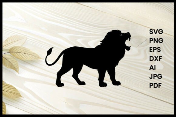 Download Lion Roaring Silhouette Illustration - Silhouette Collection