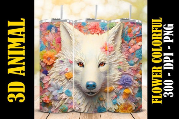 Download 3D White Wolf Tumbler 3 - Premium Resources