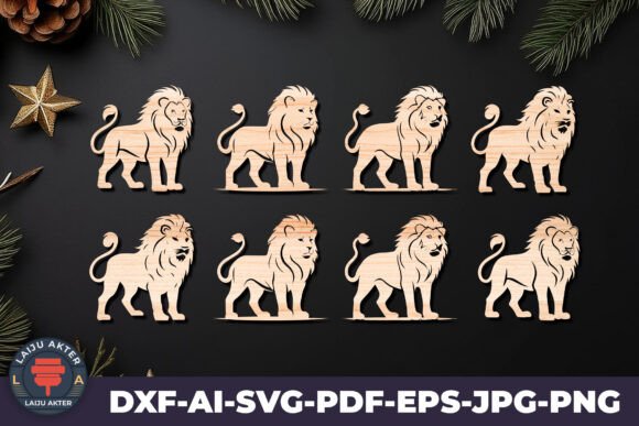 Download Ornate Lion Head SVG Template - Lion head svg Collection