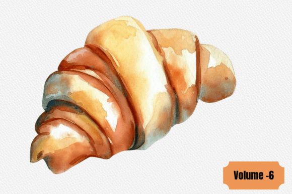 Download Watercolor Croissant Clipart Png - Croissant clipart Collection