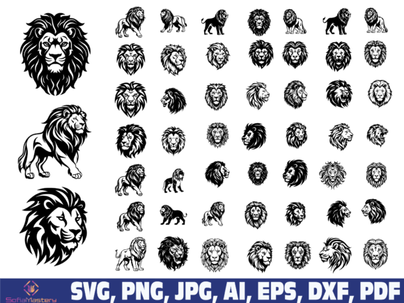 Download LION HEAD SVG - Lion head svg Collection