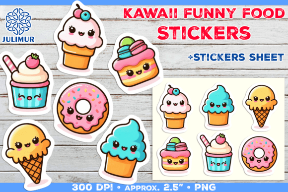 Download Kawaii Dessert Character Stickers - Premium Resources