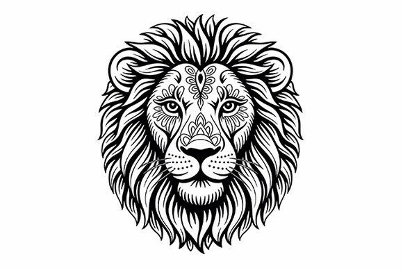 Download Mandala Lion Head SVG File - Lion head svg Collection