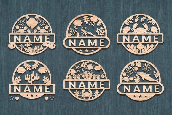 Download Sea Life Room Decor Name Sign Laser Cut - Room decor Collection