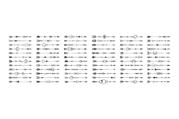 Download Boho Arrows. Silhouette Black Icons Coll - Silhouette Collection